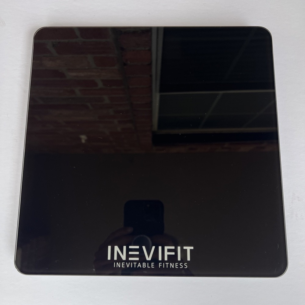 INEVIFIT I BS003 Digital Bathroom Body Scale Black Glass 400 lb Capacity Tested